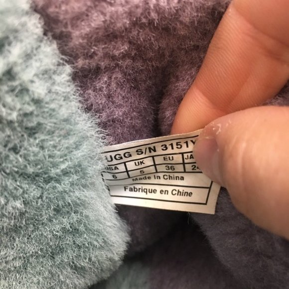 UGG Patchwork Classic Short Boots Purple/Pink/Teal - Picture 6 of 11